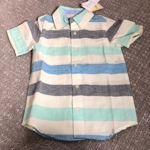 NWT beachy linen button down
